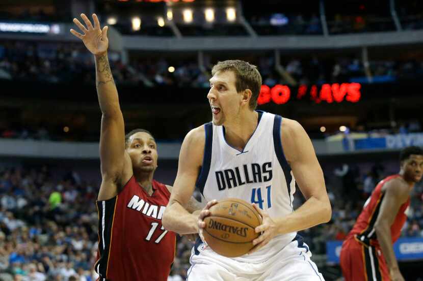 Dirk Nowitzki had a productive night with 12 rebounds even though his shot wasn't working...