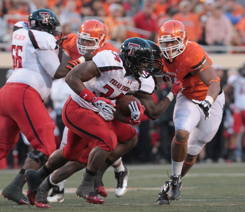 Nov 17, 2012; Stillwater OK, USA; Texas Tech Red Raiders running back Kenny Williams (34)...