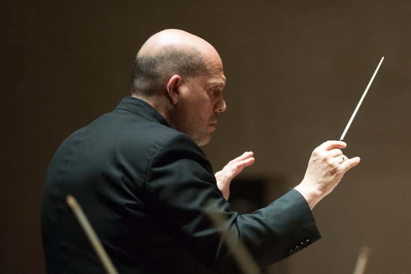 Jaap van Zweden the Dallas Symphony Orchestra at the Meyerson Symphony Center on Thursday.  