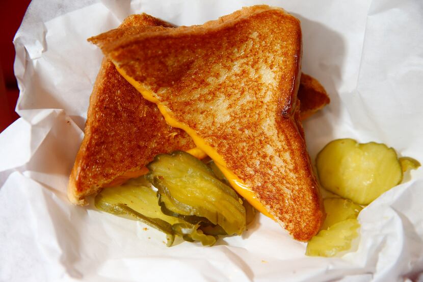A grilled cheese served at Highland Park Soda Fountain during the State Fair of Texas