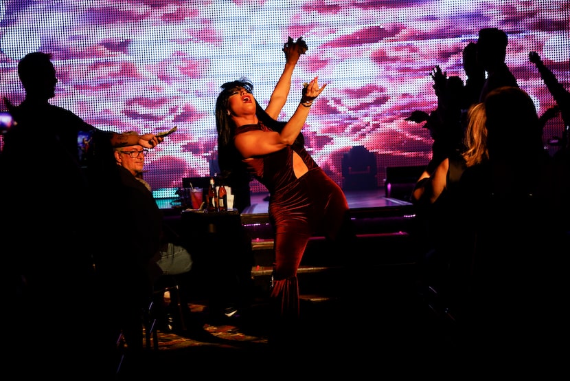 Sasha Andrews performs as Selena during the Legendary Rose Room Drag Show on Saturday, Oct....