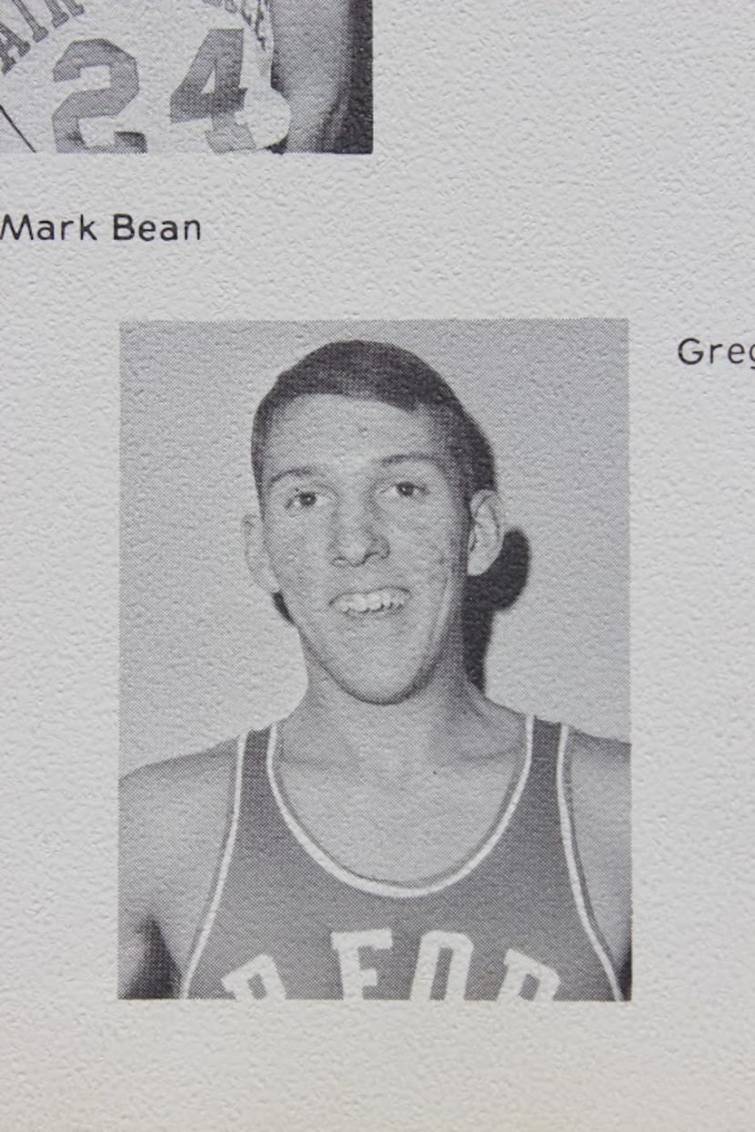 Gregg Popovich in his Air Force basketball uniform.