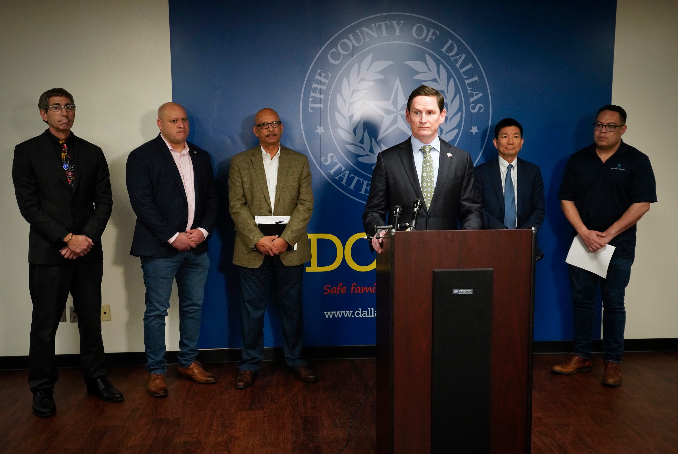 Dallas County Judge Clay Jenkins announces that a local state of disaster for public health...