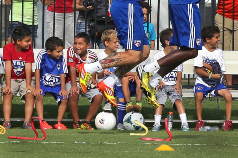 FC Dallas has helped build interest among young soccer fans, who watched the team practice...