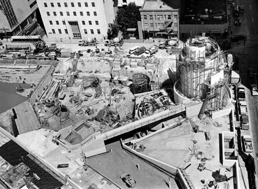  Thanks-Giving Square under construction in July 1976.