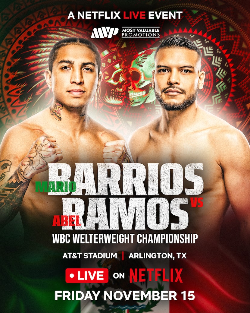 WBC welterweight champion Mario “El Azteca” Barrios will defend against Abel Ramos on the...