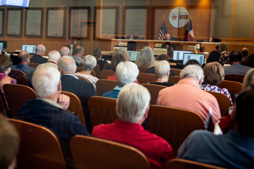 Over a hundred people came to observe and speak at the Collin County Commissioners Court...