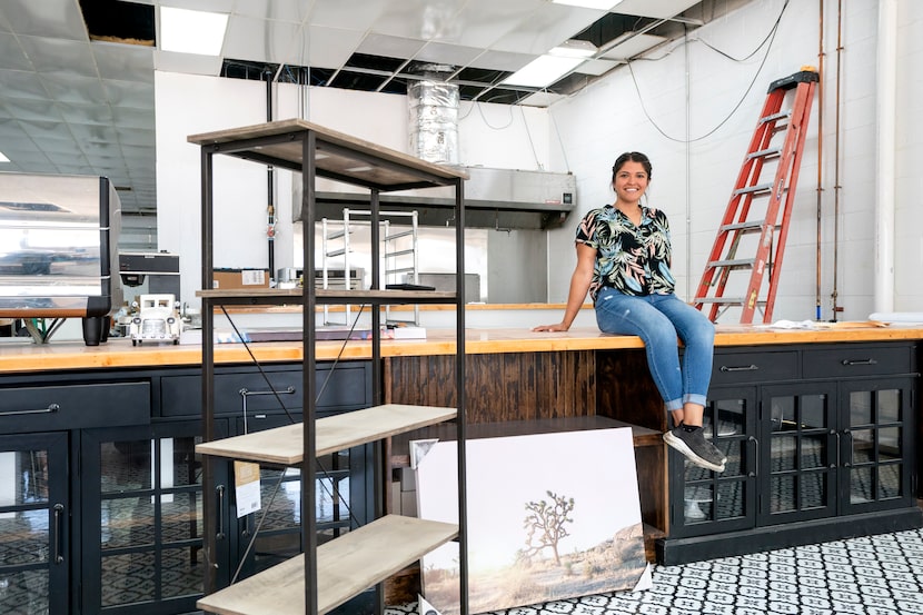 Maricsa Trejo, owner and pastry chef at La Casita Bakeshop, poses for a portrait in her...