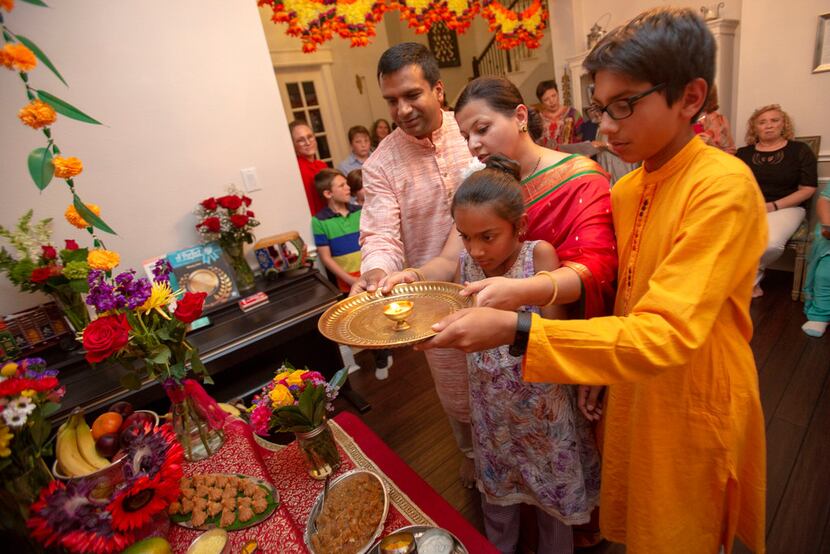 Hosts Sapna Punjabi-Gupta and husband Saurabh Gupta join son Aditya, 13, and daughter...