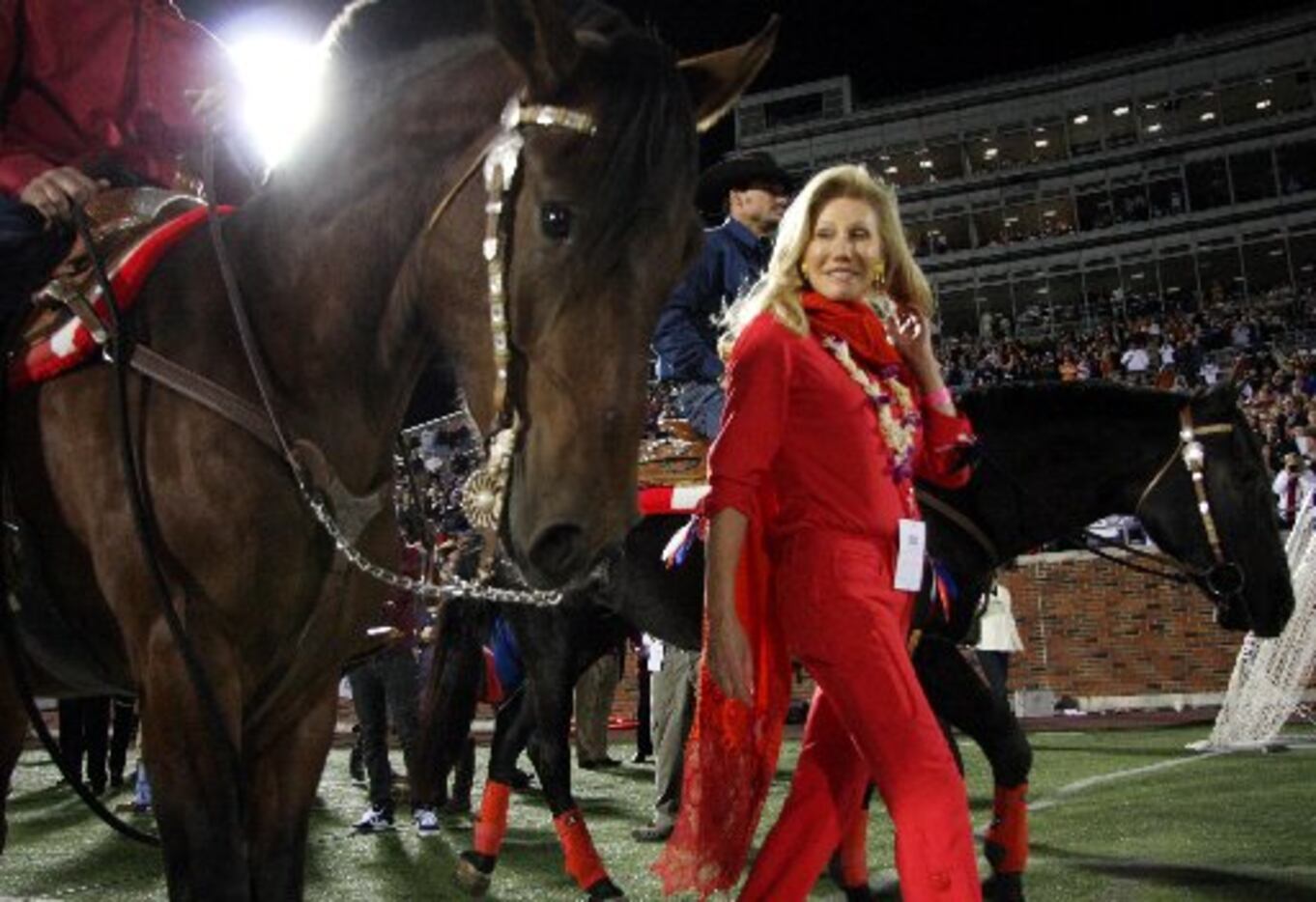 Madeleine Pickens proudly announces the newest additions to the SMU mascot arsenal. The two...
