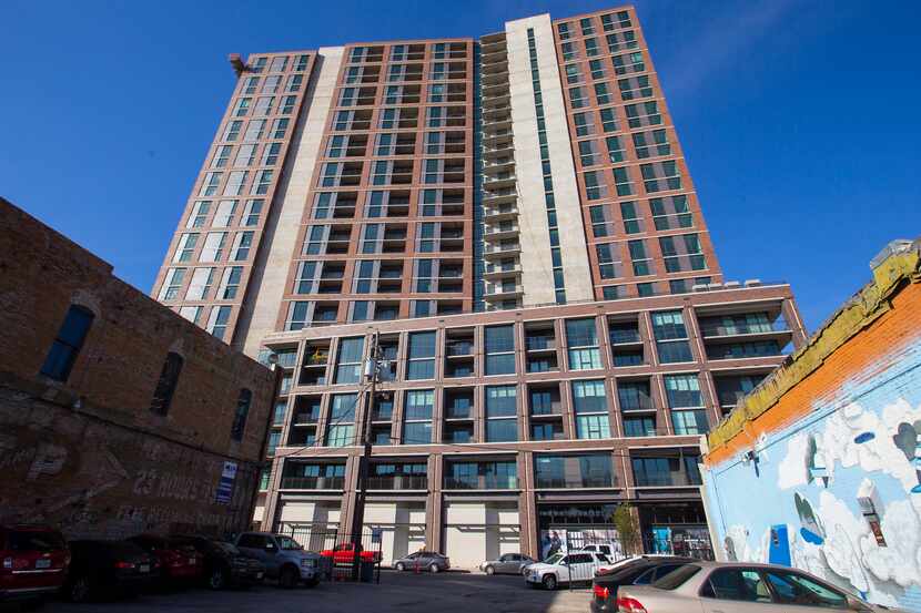 The Hamilton apartment high-rise is at 2525 Elm St. in Deep Ellum. (Juan Figueroa/ The...