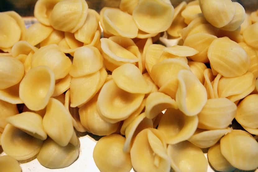 Orecchiette pasta, named for its shape, means "little ears" in Italian.