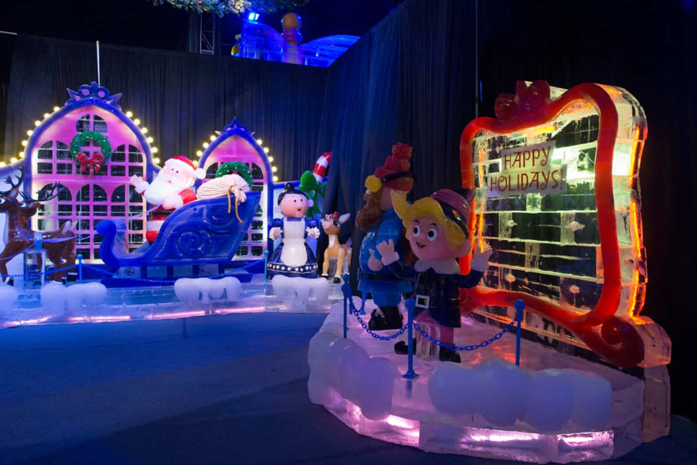 This year's ICE! exhibit at Gaylord Texan in Grapevine includes scenes from "Rudolph the...