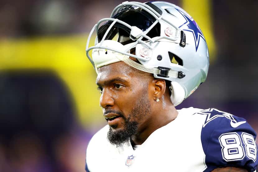 Dallas Cowboys wide receiver Dez Bryant (88) has his game face on as he prepares to face the...