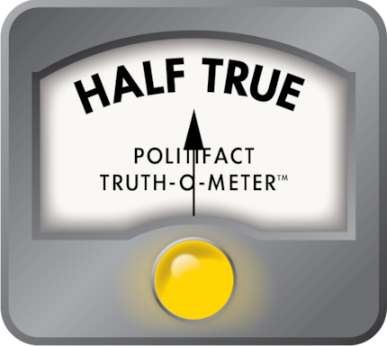 PolitiFact Truth-O-Meter: Half True
