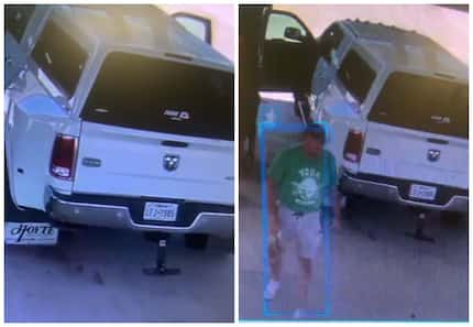 Authorities said surveillance footage captured Jeffrey Rogers as he drove from North Texas...