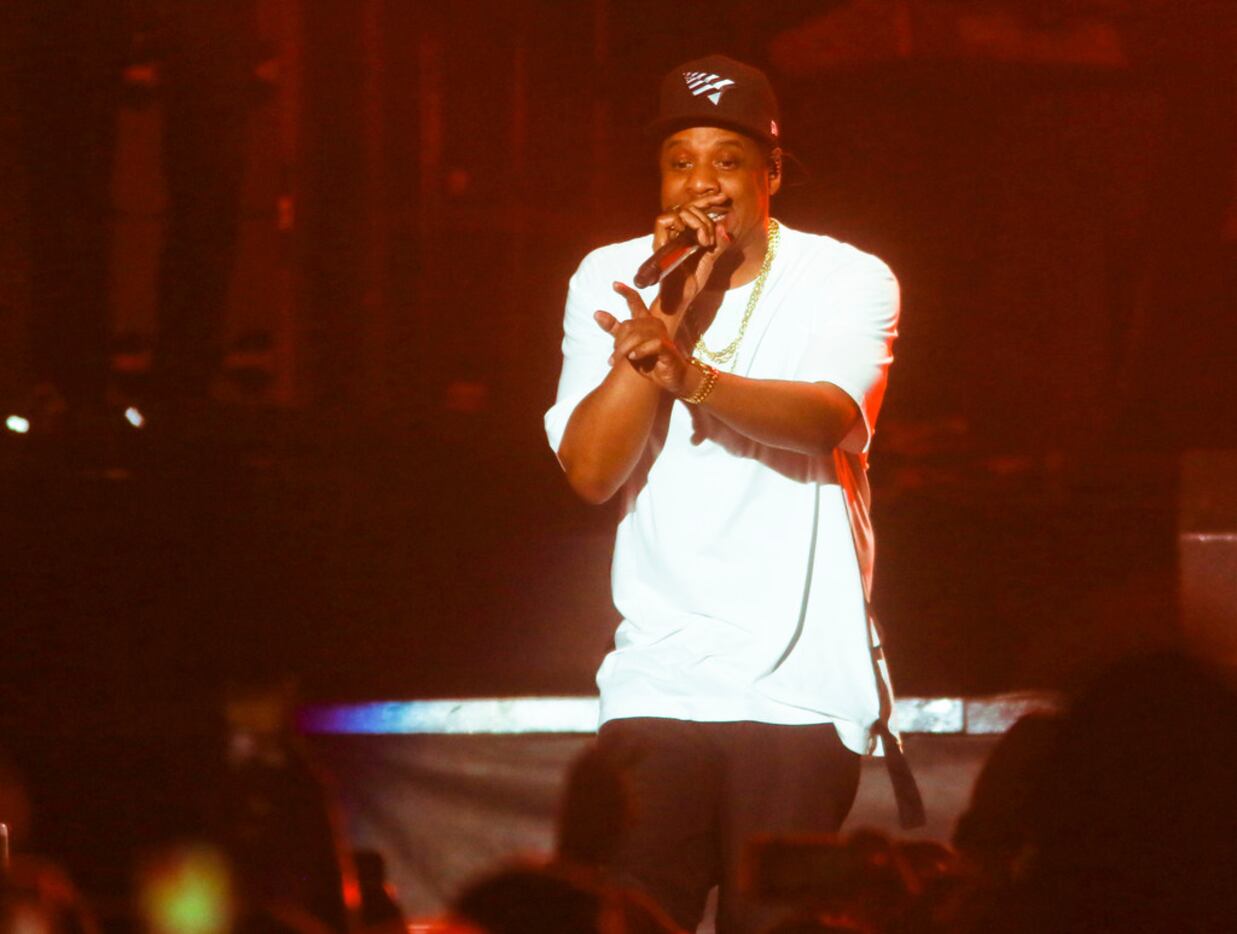 Jay-Z performs on the first day of the Austin City Limits Music Festival's first weekend on...