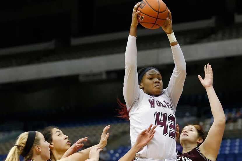 Lauryn Thompson (43), pictured during last season's Class 5A state semifinals, has helped...