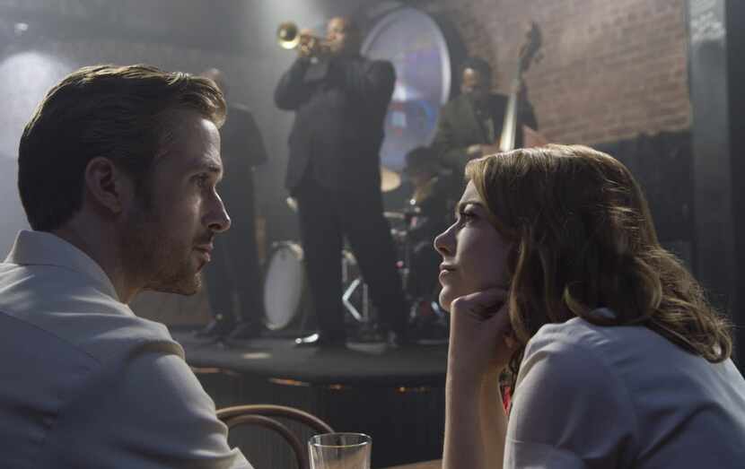 This image released by Summit Entertainment shows Ryan Gosling, left, and Emma Stone in a...