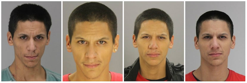 Four mugshots of Raymond Aguero