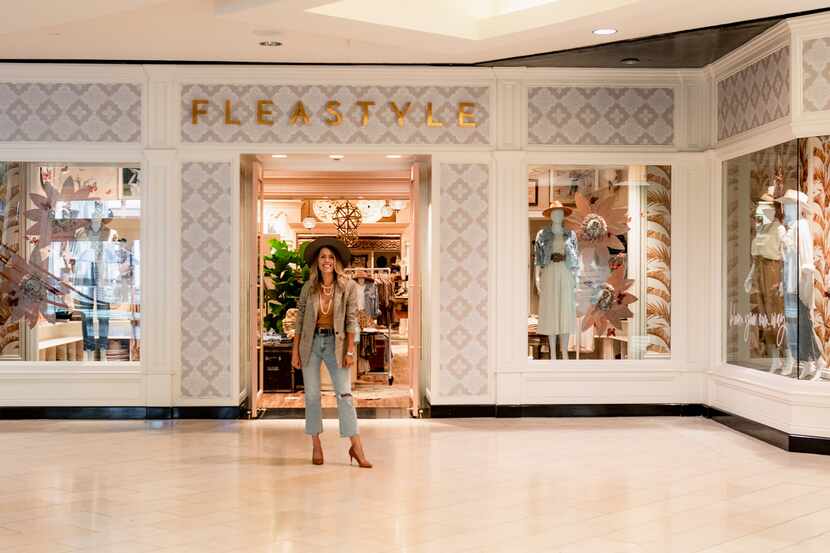 Brittany Cobb founder of Dallas-based Flea Style stands in front of her newest store at...