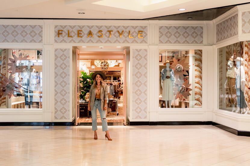 Brittany Cobb founder of Dallas-based Flea Style stands in front of her newest store at...