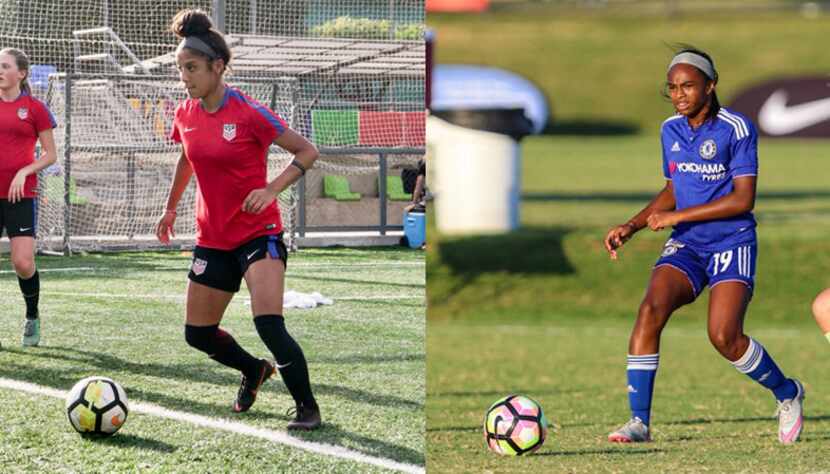 Samantha Meza (left) and Trinity Byars (right) of Solar SC have been chosen for the US U17s...