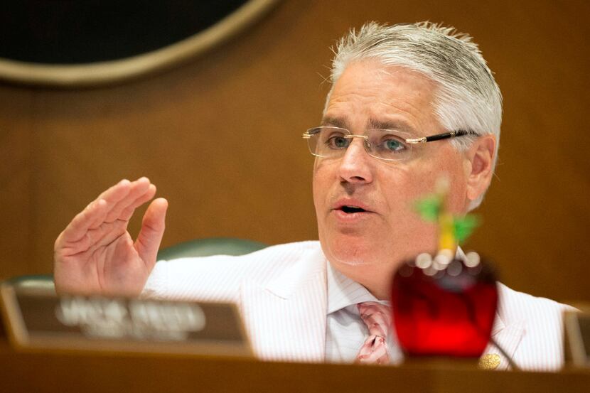 Rep. Dan Huberty, R-Humble, talks about HB 21, relating to the public school finance system,...