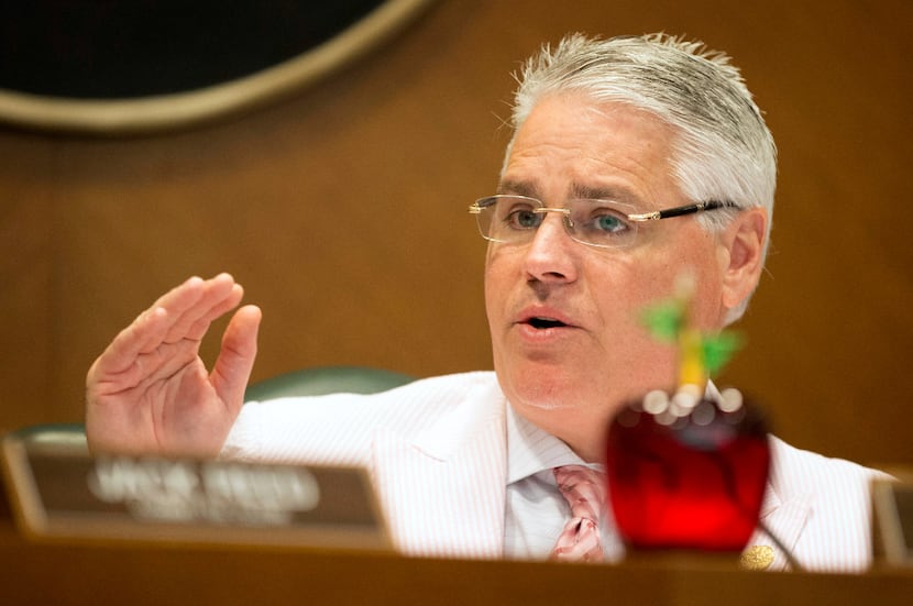 Rep. Dan Huberty, R-Kingwood, talks about HB 21, relating to the public school finance...