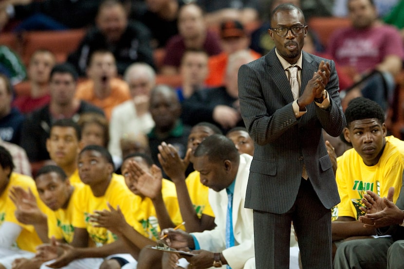 Madison head coach Damien Mobley, who is trying to win another UIL Class 3A boys state...