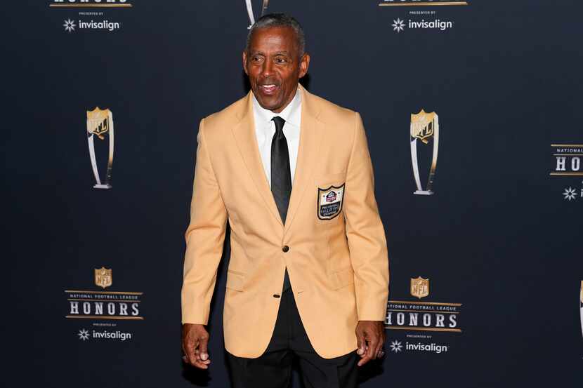 Former football player Tony Dorsett arrives for the NFL Honors award show ahead of the Super...