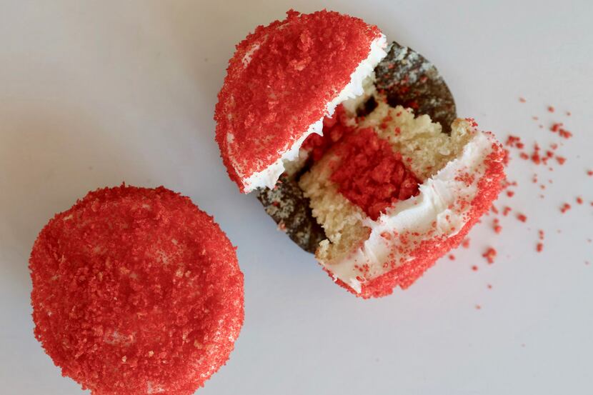 Sprinkles is selling Flamin' Hot Cheetos cupcakes March 18-24, 2019. The cupcakes are filled...