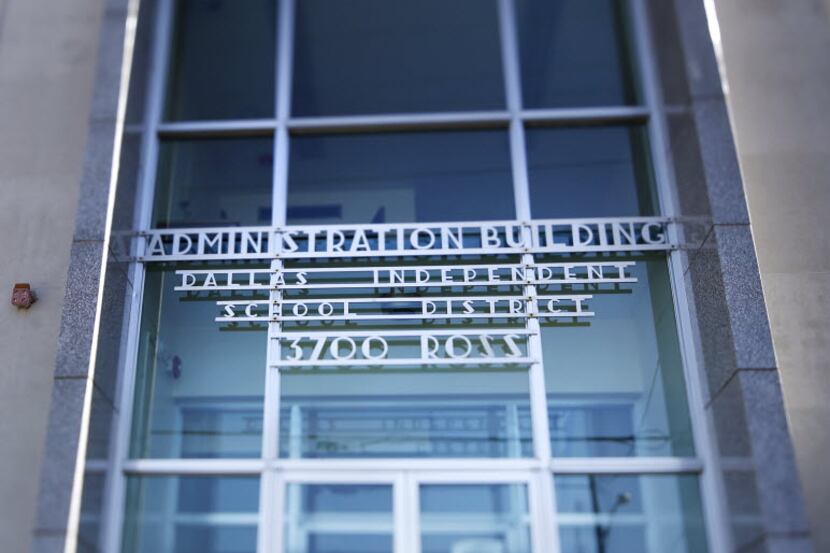 The entrance of DISD Administration Building on Ross Avenue in Dallas on February 28, 2014. ...