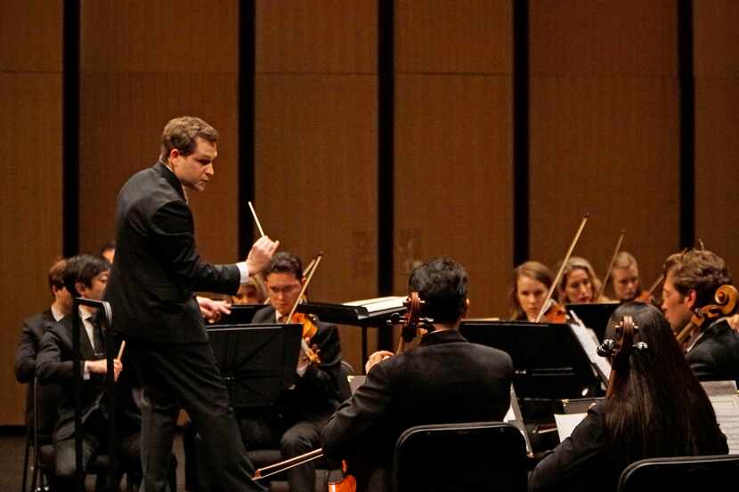 Artistic director Richard McKay conducts the Dallas Chamber Symphony at Moody Performance...