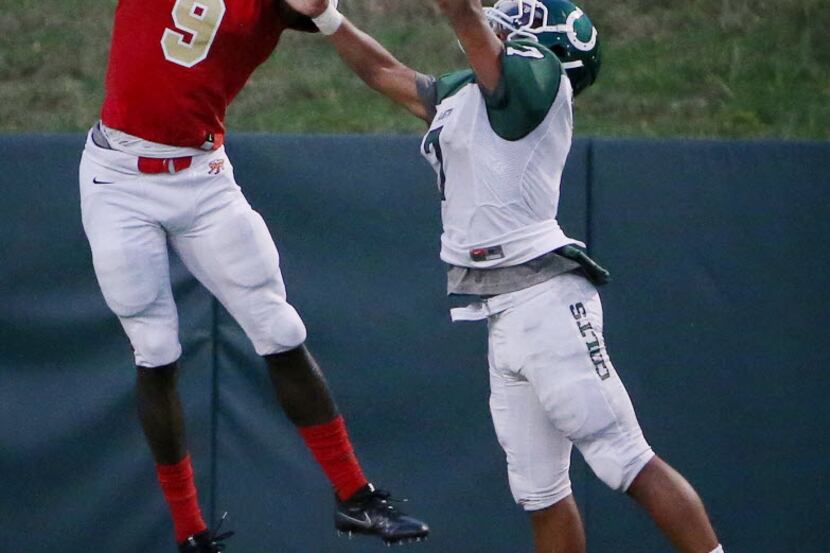 South Grand Prairie defender Atanza Vongor (9) intercepts the ball from Arlington wide...