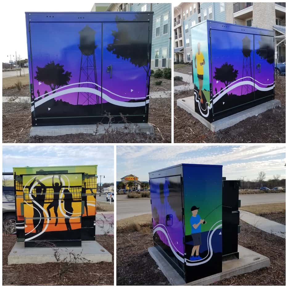 The town of Little Elm partnered with the local Signarama to wrap public utility boxes in an...