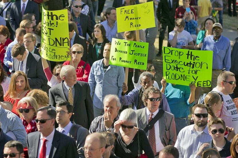 
Demonstrators seeking a pardon for death row inmate Rodney Reed were among those gathered...