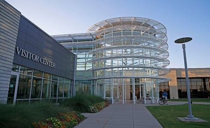 The Visitor Center on The University of Texas at Dallas campus in Richardson, Texas,...