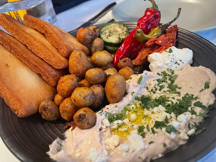 The Mezze Platter at Encina restaurant in Dallas.