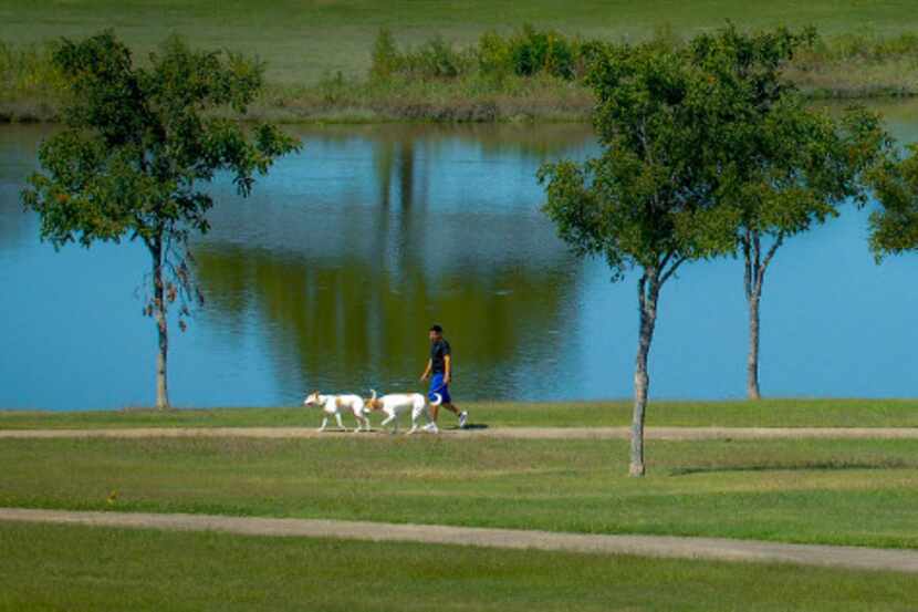 The 417-acre Breckinridge Park  boasts a multipurpose trail, picnic facilities, a...