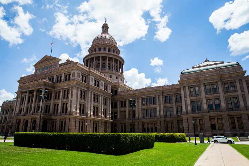 The north west side of the Texas Capitol building on Wednesday, July 19,  in Austin, Texas....
