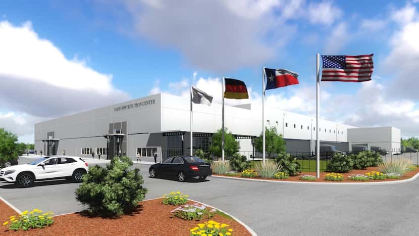 
An artist’s rendering depicts the Mercedes-Benz USA parts distribution center going up in...