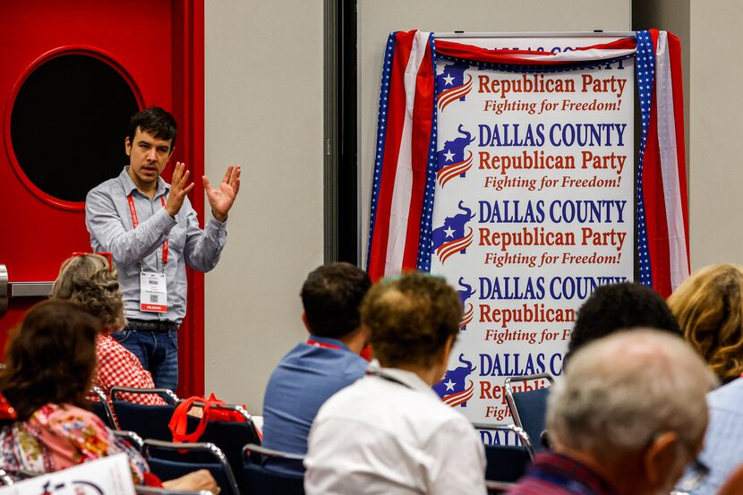 Delegate Brian Bodine from Senate District 16 during the caucus meeting at the 2022...