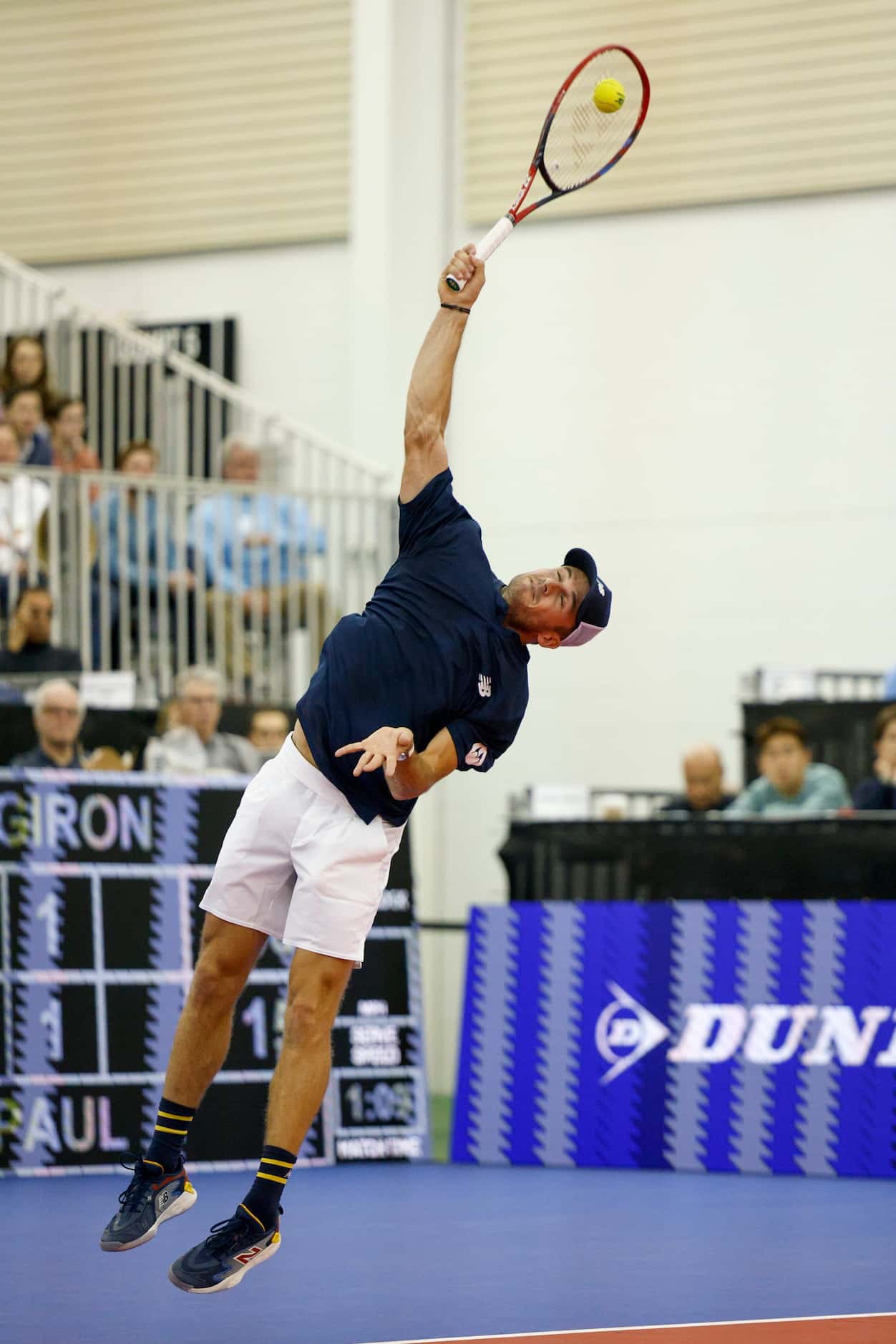 Tommy Paul of the U.S. serves the ball during the second set of the ATP Dallas Open men's...