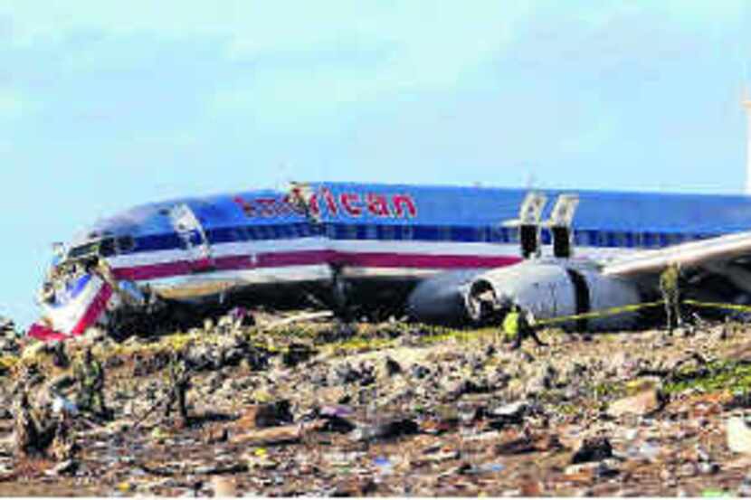  An American Airlines flight from Miami to Kingston, Jamaica, skidded off a Kingston runway...