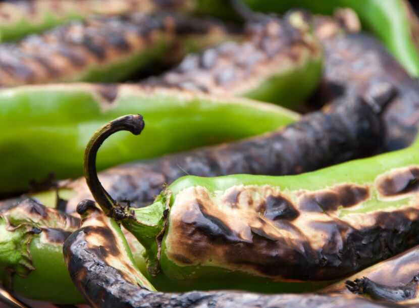 These Hatch green chiles from southern New Mexico are easily peeled once they are roasted on...