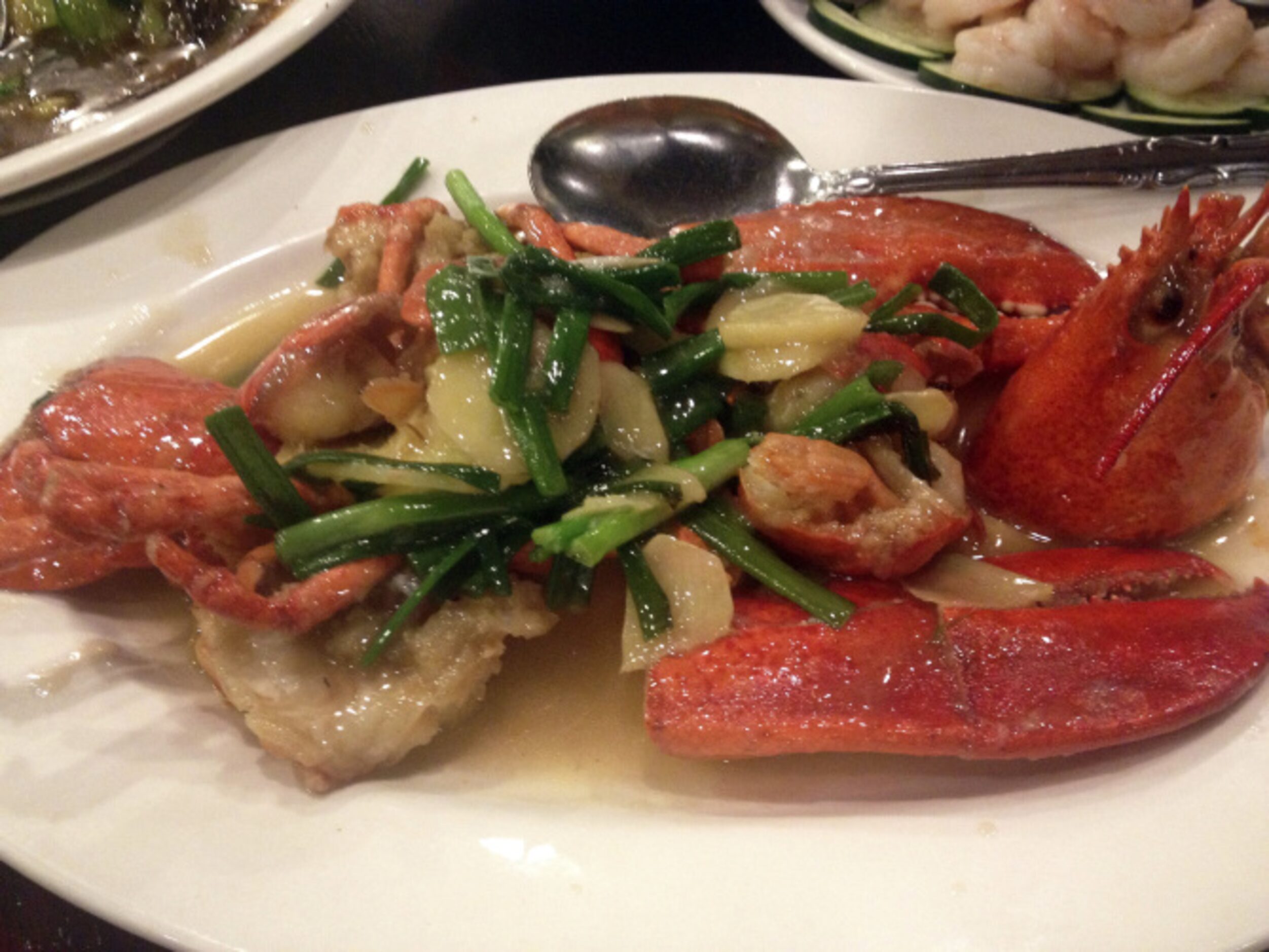 Lobster with scallions and ginger at J.S. Chen's Dimsum and BBQ