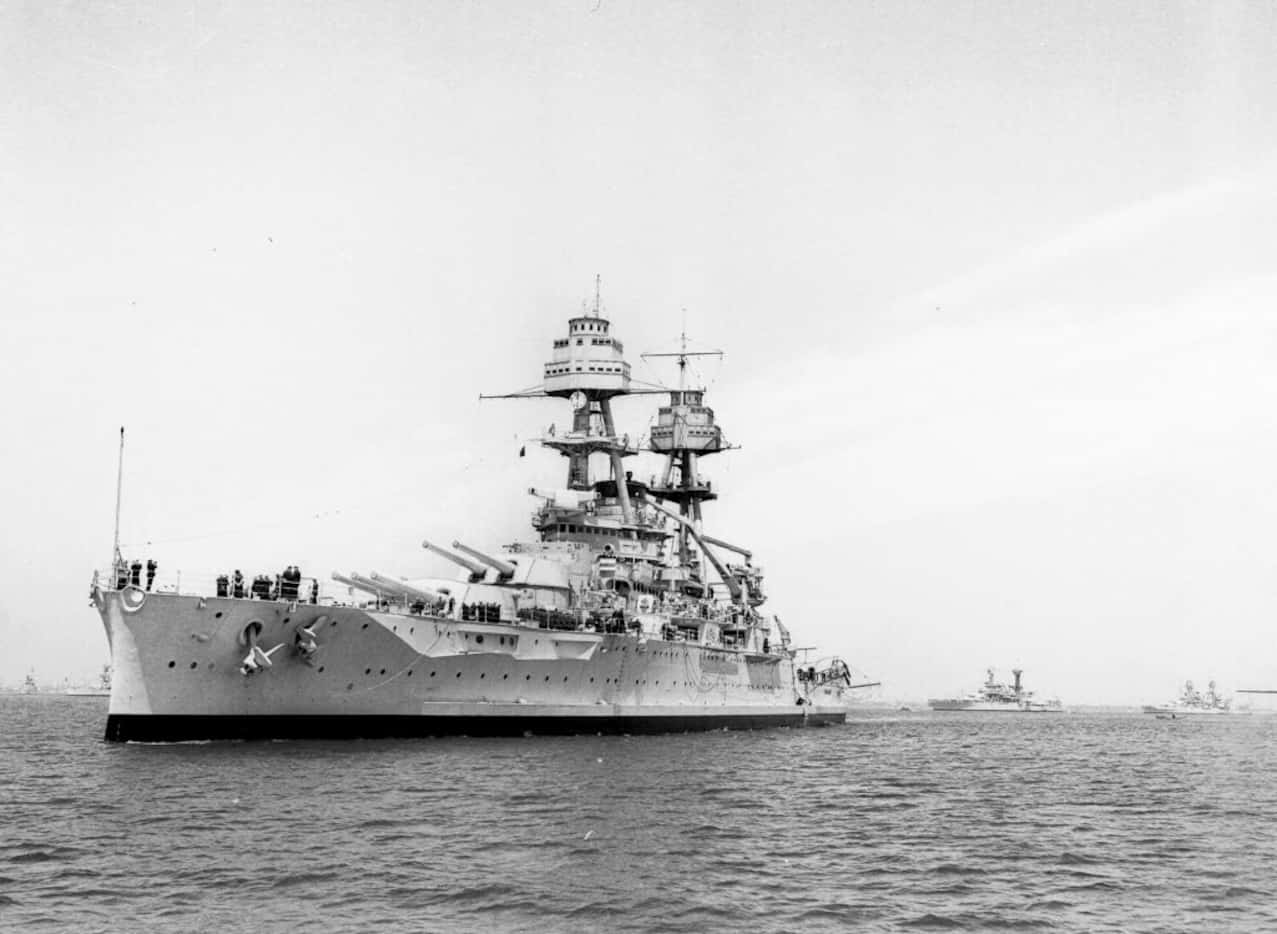The battleship USS Oklahoma in 1938. (Associated Press file photo)