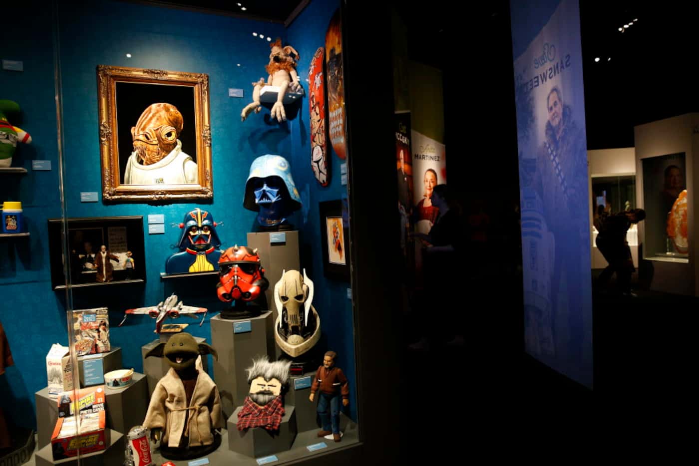 A collection of Star Wars memorabilia, part of the Eye of the Collector exhibit at the Perot...
