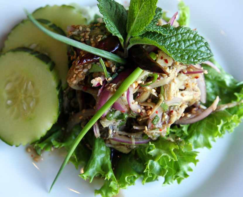 Bounmee Nanthaphak's young bamboo shoot salad at Bambu Thai-Asian Cuisine in Richardson